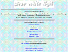 Tablet Screenshot of clearwhitelight.org